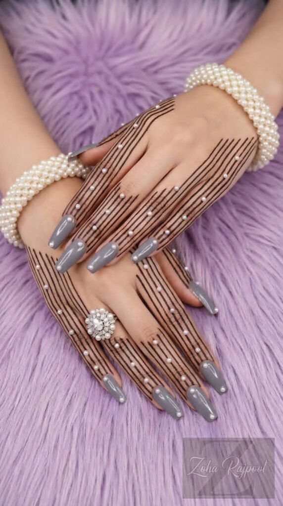 30 Best Eid Mehndi Designs 4 Back hand strait line mehndi design