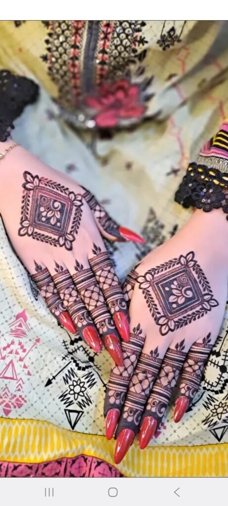 back hand side cone mehndi designs