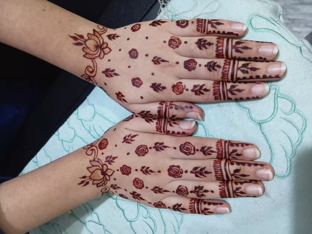 easy simple back hand designs patterns