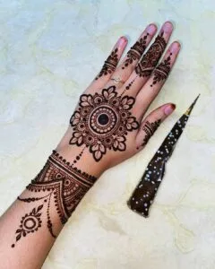 Home 12 Back Hand Mehndi Design Simpleshowing cone