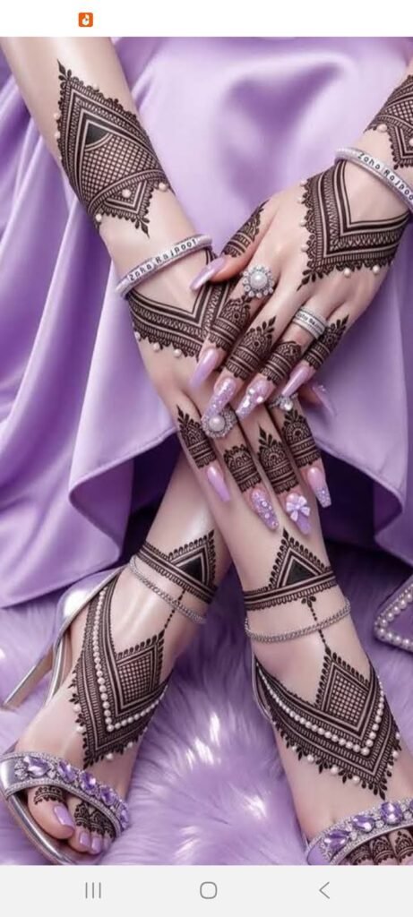 full hand and legs mehndi design patterns