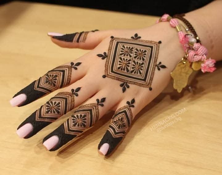 mathematical pattern cone mehndi designs